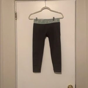 Gray gym shark workout pants